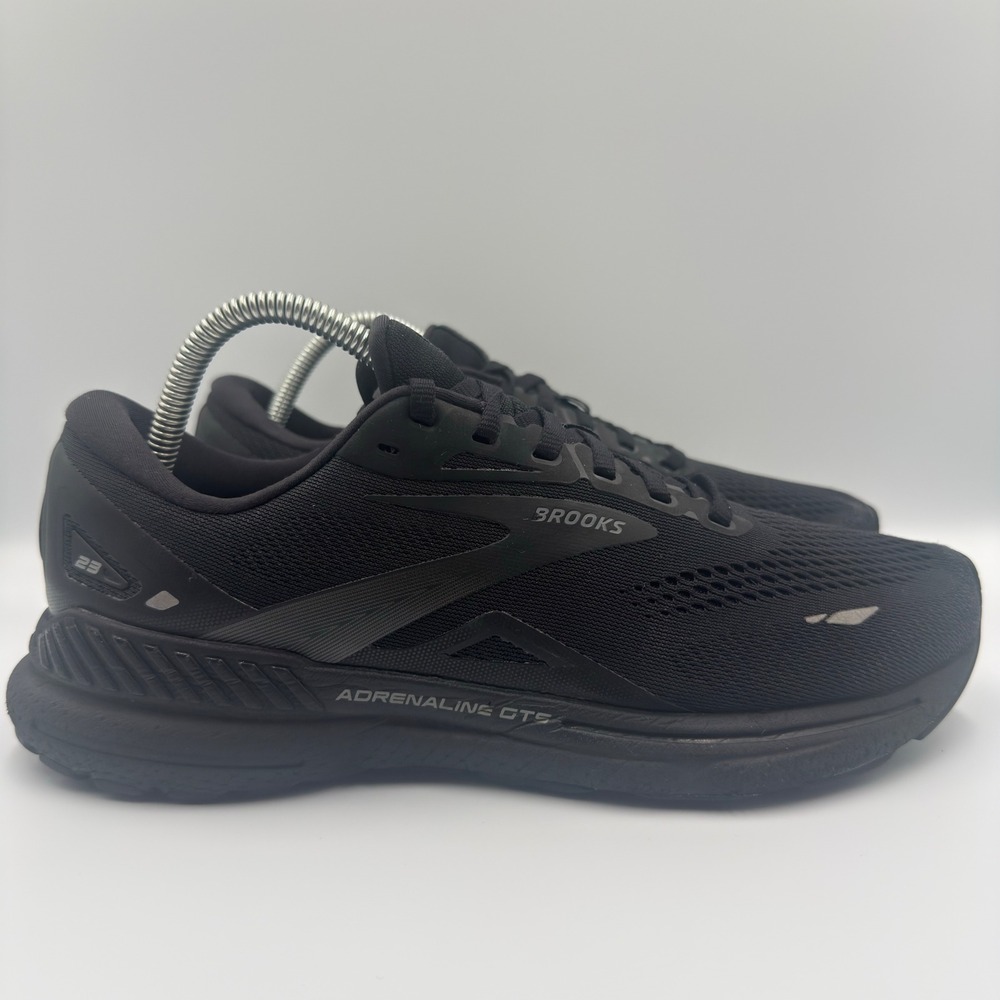 Brooks Adrenaline GTS 23 Mens Size 10 Running Shoes Triple Black Sneakers